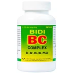 Thuốc Bidi BC Complex 300mg Bidiphar điều trị, phòng ngừa thiếu vitamin nhóm B và C (100 viên)  