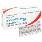 Thuốc Zyrova 20 Zydus điều trị rối loạn lipid máu thể hỗn hợp (10 vỉ x 10 viên)