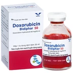 Dung dịch tiêm Doxorubicin Bidiphar 50mg điều trị ung thư vú, đau tuỷ Hộp 25ml