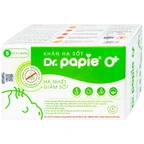 Khăn hạ sốt Dr.Papie 0+ Starmed (5 gói x 5 miếng) hạ nhiệt giảm sốt dùng cho trẻ sơ sinh