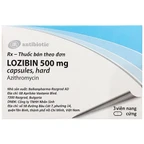Thuốc Lozibin 500mg Balkanpharma điều trị viêm nhiễm đường hô hấp dưới, trên (1 vỉ x 3 viên)