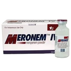 Thuốc Meronem IV 1g Astra điều trị nhiễm khuẩn vi khuẩn nhạy cảm (10 lọ x 30ml)