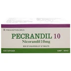 Thuốc Pecrandil 10 Hà Tây phòng và điều trị lâu dài cơn đau thắt ngực ổn định (6 vỉ x 10 viên)