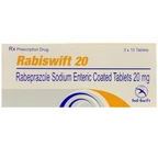 Thuốc Rabiswift 20 CPC1HN điều trị loét tá tràng hoạt động (3 vỉ x 10 viên)