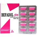 Thuốc Befadol Plus 650mg Meyer giảm đau, hạ sốt (10 vỉ x 10 viên)