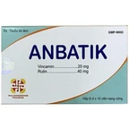 Thuốc Anbatik Phương Đông điều trị suy giảm trí nhớ, tăng tuần hoàn máu não, làm bền thành mạch (6 vỉ x 10 viên)