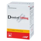 Thuốc Droxicef 500mg Pymepharco điều trị nhiễm khuẩn đường tiết niệu, đường hô hấp (10 vỉ x 10 viên)