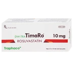 Thuốc DW-TRA TimaRo Rosuvastatin 10mg Traphaco điều trị rối loạn lipid máu ở người lớn và trẻ em (3 vỉ x 10 viên)