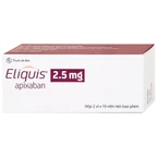 Thuốc Eliquis 2.5mg Pfizer giúp phòng ngừa biến cố thuyên tắc huyết khối tĩnh mạch (2 vỉ x 10 viên)