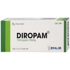 Thuốc Diropam 50mg Enlie điều trị triệu chứng đau thắt ngực giả, tiền mê sảng (2 vỉ x 10 viên)
