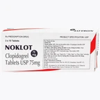 Thuốc Noklot 75mg Zydus phòng ngừa biến cố xơ vữa động mạch (3 vỉ x 10 viên)