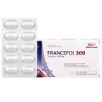 Thuốc Francefdi 300mg Eloge trị viêm họng, viêm amidan, viêm xoang, viêm phế quản (1 vỉ x 10 viên)