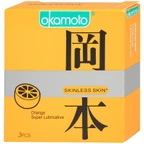 Bao Cao Su Okamoto Skinless Skin Orange siêu bôi trơn hương cam (3 cái)