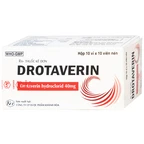 Thuốc Drotaverin 40mg Khapharco điều trị cơn co thắt dạ dày và ruột, hội chứng ruột bị kích thích (10 vỉ x 10 viên)