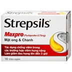 Viên ngậm Strepsils Maxpro mật ong & chanh chống viêm, làm giảm đau họng (2 vỉ x 8 viên)