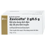 Thuốc Zavicefta 2g/0.5g Pfizer dùng trong nhiễm khuẩn ổ bụng, nhiễm trùng đường tiết niệu (10 lọ)