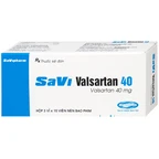 Thuốc SaVi Valsartan 40mg Savipharm điều trị nhồi máu cơ tim, suy tim và tăng huyết áp (3 vỉ x 10 viên)