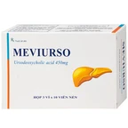 Thuốc Meviurso 450mg Hà Nam dùng để hòa tan sỏi cholesterol, viêm đường mật nguyên phát (3 vỉ x 10 viên)