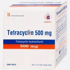 Thuốc Tetracyclin 500mg Domesco điều trị nhiễm khuẩn do vi khuẩn nhạy cảm (20 vỉ x 10 viên)