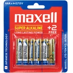 Pin kiềm Maxell super alkaline AAA LR3(GD) (vỉ 6 viên) dùng cho các thiết bị điện tử