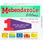 Viên nén Mebendazole 500mg Mekophar điều trị nhiễm một hay nhiều loại giun (1 viên)