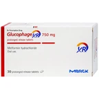 Thuốc Glucophage XR 750mg Merck điều trị tiểu đường típ 2 (2 vỉ x 15 viên)