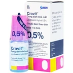 Thuốc nhỏ mắt Cravit 0.5% Santen điều trị viêm bờ mi, viêm túi lệ, lẹo (5ml)