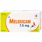 Thuốc Meloxicam 7.5mg điều trị viêm xương khớp, viêm cột sống (2 vỉ x 10 viên)