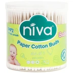 Tăm bông sơ sinh Niva BHP2 2 đầu tròn vệ sinh tai, mũi, vệ sinh cá nhân (400 que) 