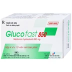 Thuốc Glucofast 850 Mebiphar điều trị tiểu đường típ 2 (4 vỉ x 15 viên)