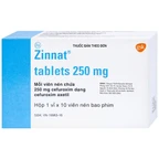 Thuốc Zinnat 250mg GSK điều trị nhiễm khuẩn (1 vỉ x 10 viên)