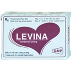 Thuốc Levina 20mg Cophavina điều trị rối loạn chức năng cương dương (1 vỉ x 4 viên)