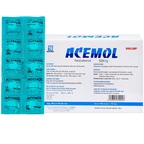 Thuốc Acemol 325mg Nadyphar hạ sốt và giảm đau (40 vỉ x 10 viên)