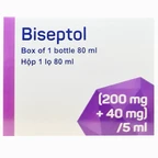 Thuốc Biseptol Polpharma điều trị nhiễm trùng đường hô hấp, thận - tiết niệu, viêm nhiễm đường tiêu hóa (80ml)