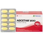 Thuốc Agicetam 1200 Agimexpharm điều trị chóng mặt, suy giảm trí nhớ, đột quỵ do thiếu máu cục bộ cấp (3 vỉ x 10 viên)