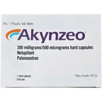 Thuốc Akynzeo 300mg/0.5mg dùng để phòng ngừa buồn nôn và nôn do hóa trị (1 vỉ x 1 viên)