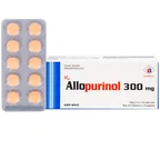 Thuốc Allopurinol 300mg Domesco điều trị tăng acid uric máu, sỏi thận (2 vỉ x 10 viên)