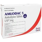 Thuốc Amlodac 5mg Zydus điều trị tăng huyết áp, đau thắt ngực ổn định mạn tính (10 vỉ x 10 viên)