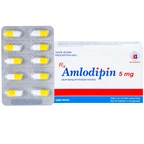 Thuốc Amlodipin 5mg Domesco điều trị tăng huyết áp, đau thắt ngực (3 vỉ x 10 viên)