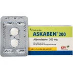Thuốc Askaben 200mg OPV điều trị nhiễm ấu trùng sán lợn có tổn thương não (1 vỉ x 2 viên)