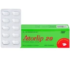 Thuốc Atorlip 20mg DHG điều trị tăng cholesterol toàn phần và LDL-cholesterol (3 vỉ x 10 viên)