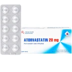 Thuốc Atorvastatin 20mg Domesco điều trị tăng lipid huyết, phòng ngừa bệnh tim mạch (2 vỉ x 10 viên)