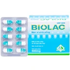 Men vi sinh sống Biolac Biopharco điều trị tiêu chảy, rối loạn tiêu hóa (10 vỉ x 10 viên)