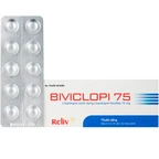 Thuốc Biviclopi 75mg Reliv chỉ định để dự phòng và giảm nguy cơ xuất hiện các biến cố do xơ vữa động mạch hoặc thuyên tắc huyết khối (3 vỉ x 10 viên)