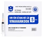 Bơm tiêm 5ml/cc 25G Vinahankook dùng một lần (100 cái)