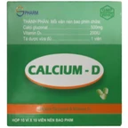 Thuốc Calcium - D S.Pharm bổ sung calxi, điều trị loãng xương, còi xương (10 x 10 viên)