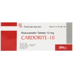 Thuốc Cardorite-10 Zim Laboratories giảm lượng cholesterol toàn phần (3 vỉ x 10 viên)