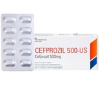 Thuốc Cefprozil 500-US điều trị nhiễm khuẩn (1 vỉ x 10 viên)
