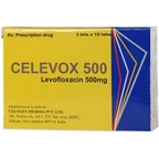 Thuốc Celevox 500 Celogen Pharma điều trị viêm xoang cấp, viêm phế quản mãn (3 vỉ x 10 viên)