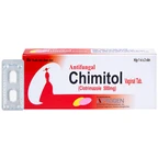Viên đặt âm đạo Chimitol Vaginal Tab Aprogen điều trị viêm âm đạo do nấm (1 vỉ x 2 viên)